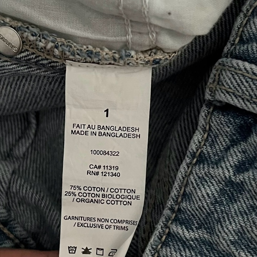 Garage Cargo Wide Leg Straight Baggy High Rise Jeans Size 25 - Picture 6 of 8
